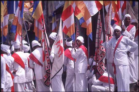 Kandy Perahera flag-bearers
