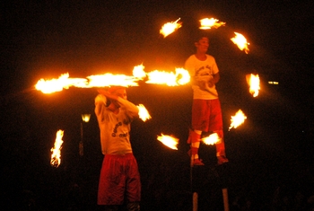Fire dancers